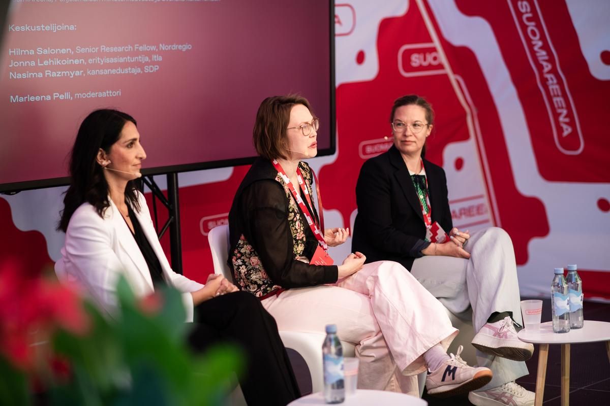 Panel discussion at SuomiAreena in Pori, Finland in July 2026