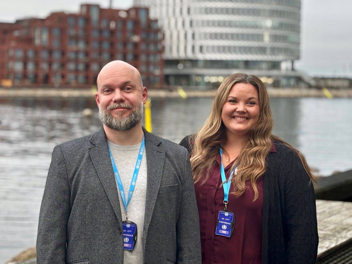 Kenny Jansson, coordinator for Age-Friendly Uppsala, Sweden, and Saija Kultala, coordinator for Age-friendly Turku in Copenhagen.