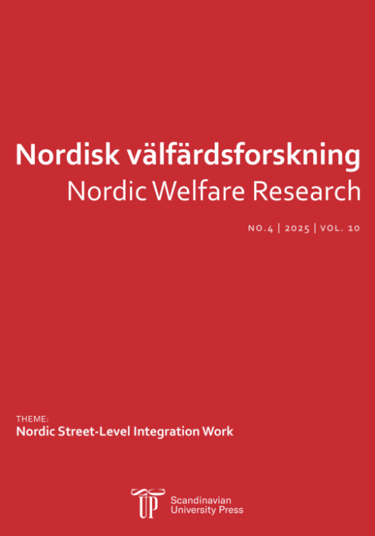 The cover of the latest issue of Nordic Welfare Research.