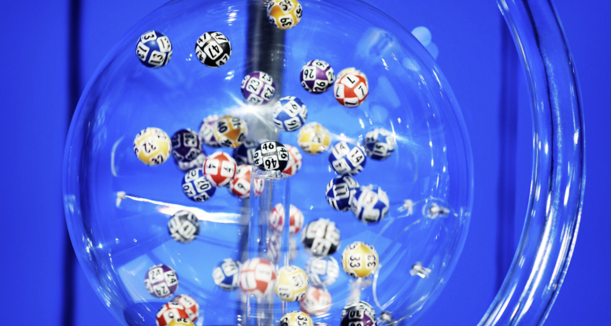 Lotto with blue background.