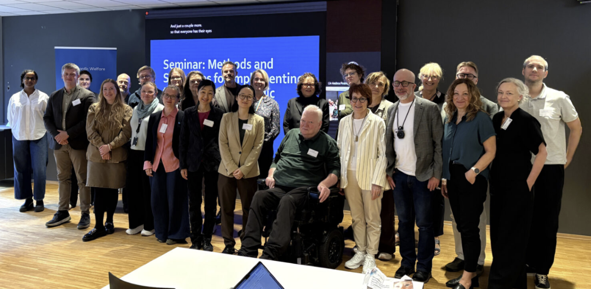 Group picture of representatives from organisations for persons with disabilities gathered in Oslo